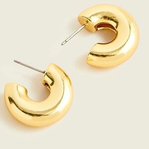 J CREW Chunky Small Gold Tone Preppy Post Back Earrings